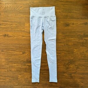 Gym Shark Baby Blue High Rise Compression Seamless Gym Leggings Women’s Small